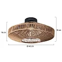 anne light & home Luminaria de techo BLOEBA E27 IP20, regulable
