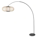 anne light & home Luz de arco CURVE de 1 llama E27 IP20, negro regulable