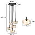 Mexlite Luminaria colgante HALOSWAP E27 IP20, regulable