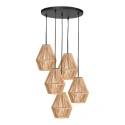 anne light & home pendant luminaire ROPEX 5 flames E27 IP20, black dimmable
