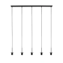 pendant luminaire BREEZA BEACH 5 flames E27 IP20, black dimmable