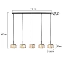 Mexlite Luminaria colgante HALOSWAP E27 IP20, regulable