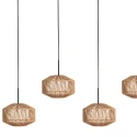 anne light & home pendant luminaire ROPEX 5 flames E27 IP20, black dimmable