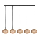 anne light & home pendant luminaire ROPEX 5 flames E27 IP20, black dimmable