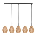 anne light & home pendant luminaire ROPEX 5 flames E27 IP20, black dimmable