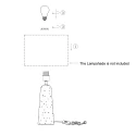 anne light & home Luminaria de mesa TRAVINO E27 IP20, regulable