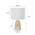 anne light & home table lamp TRAVINO E27 IP20, dimmable