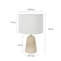 anne light & home Luminaria de mesa TRAVINO E27 IP20, regulable