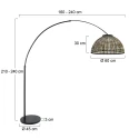 Steinhauer Luminaria de pedestal SPARKLED LIGHT E27 IP20, regulable