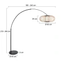 Steinhauer floor lamp SPARKLED LIGHT E27 IP20, dimmable
