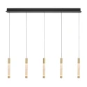 Steinhauer pendant luminaire ALISIO 5 flames IP20, brass dimmable