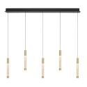 Steinhauer pendant luminaire ALISIO 5 flames IP20, brass dimmable