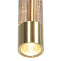 Steinhauer pendant luminaire ALISIO 5 flames IP20, brass dimmable