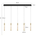 Steinhauer pendant luminaire ALISIO 5 flames IP20, brass dimmable