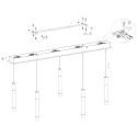 Steinhauer Luminaria colgante ALISIO IP20, regulable