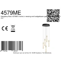 Steinhauer pendant luminaire ALISIO 5 flames IP20, brass dimmable