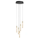 Steinhauer pendant luminaire ALISIO 5 flames IP20, brass dimmable