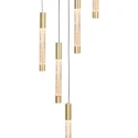 Steinhauer pendant luminaire ALISIO 5 flames IP20, brass dimmable