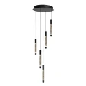 Steinhauer pendant luminaire ALISIO 5 flames IP20, black dimmable