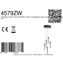 Steinhauer pendant luminaire ALISIO 5 flames IP20, black dimmable