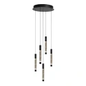 Steinhauer pendant luminaire ALISIO 5 flames IP20, black dimmable
