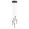 Steinhauer pendant luminaire ALISIO 5 flames IP20, black dimmable