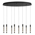 Steinhauer pendant luminaire ALISIO 8 flames IP20, black dimmable