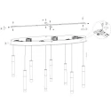 Steinhauer Luminaria colgante ALISIO IP20, regulable
