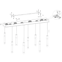 Steinhauer Luminaria colgante ALISIO IP20, regulable