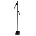Steinhauer floor lamp ALISIO 2 flames IP20, black dimmable