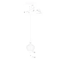anne light & home Luminaria colgante TRAVINO E27 IP20, regulable