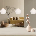 anne light & home pendant luminaire TRAVINO 3 flames E27 IP20, creme dimmable