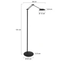 Steinhauer floor lamp DAPHNE 2 IP20, dimmable
