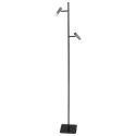 Luminaria de pedestal LUMO de 2 llamas IP20, negro regulable