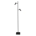 Mexlite Luminaria de pedestal LUMO de 2 llamas IP20, negro regulable