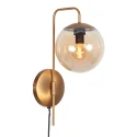 Steinhauer Luminaria de pared BOLLIQUE de 1 llama E14 IP20, color bronce regulable