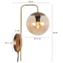 Steinhauer Luminaria de pared BOLLIQUE de 1 llama E14 IP20, color bronce regulable