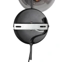 Steinhauer Luminaria de pared BOLLIQUE de 1 llama E14 IP20, negro regulable