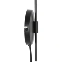 Steinhauer Luminaria de pared BOLLIQUE de 1 llama E14 IP20, negro regulable