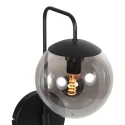 Steinhauer Luminaria de pared BOLLIQUE de 1 llama E14 IP20, negro regulable