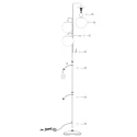 Steinhauer floor lamp BOLLIQUE 3 flames E14 IP20, bronze dimmable