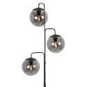 Steinhauer floor lamp BOLLIQUE 3 flames E14 IP20, black dimmable