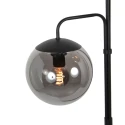 Steinhauer floor lamp BOLLIQUE 3 flames E14 IP20, black dimmable