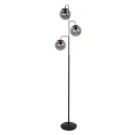 Steinhauer floor lamp BOLLIQUE 3 flames E14 IP20, black dimmable