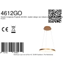 pendant luminaire RINGLEDE 1 flame IP20, gold dimmable