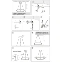 Steinhauer pendant luminaire RINGLEDE 1 flame IP20, black dimmable