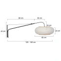 Steinhauer wall luminaire SILVA ALBA 1 flame E27 IP20, black dimmable