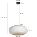 Steinhauer pendant luminaire SILVA ALBA 1 flame E27 IP20, black dimmable