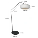 anne light & home floor lamp ZIG-ZAG E27 IP20, dimmable