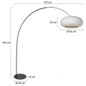 anne light & home floor lamp CURVE E27 IP20, dimmable